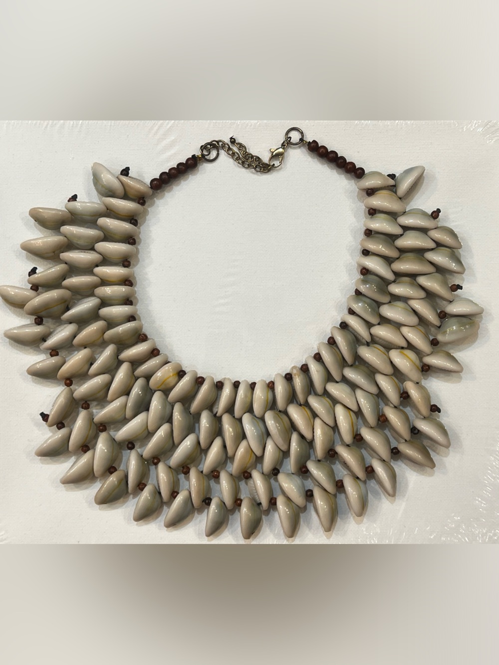 Handcrafted Cowrie Shell Necklace - prosperity , fertility , protection